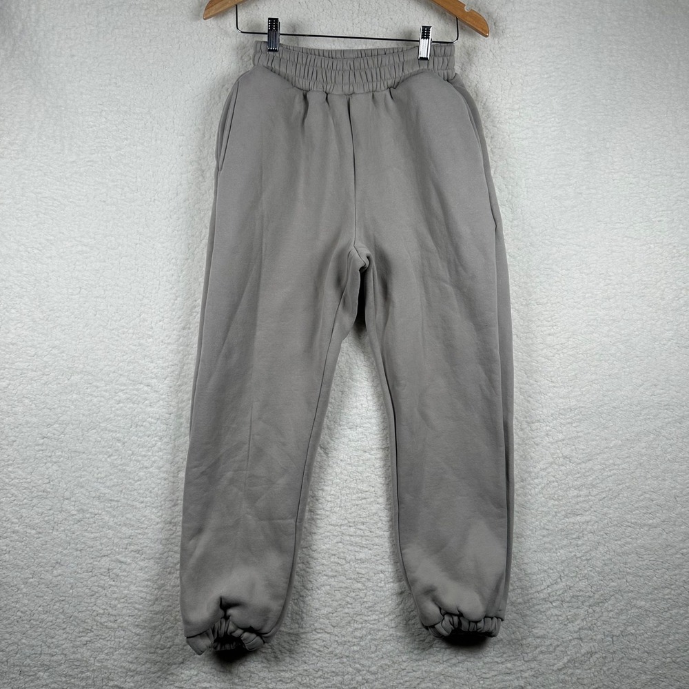 COMFRT Mens Gray Heavyweight Fleece Jogger Sweatpants Size Small Taupe Gray